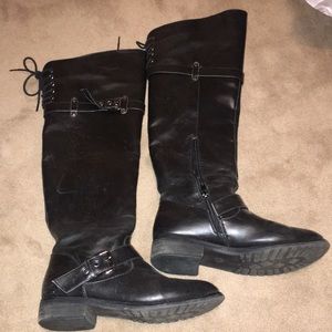 Tall black boots